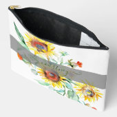 Waterverf zonnebloemen gepersonaliseerd etui (Open)