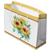 Waterverf zonnebloemen groot cadeauzakje (Achterkant Gekanteld)