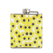 Waterverf zonnebloemen heupfles (Achterkant)