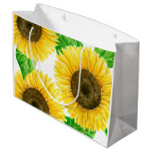 Waterverf zonnebloemen large cadeautasje (Achterkant Gekanteld)