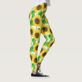 Waterverf zonnebloemen leggings (Rechts)