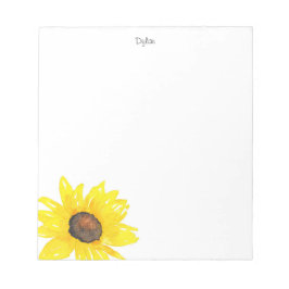 Waterverf zonnebloemen notitieblok