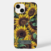 Waterverf Zonnebloemen Persoonlijke Sjabloon Case-Mate iPhone Case (Achterkant)