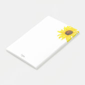 Waterverf zonnebloemen post-it® notes (Schuin)