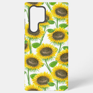 Waterverf zonnebloemen samsung galaxy hoesje