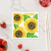 Waterverf zonnebloemen servetten (Insitu)