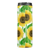 Waterverf zonnebloemen thermosbeker (Achterkant)