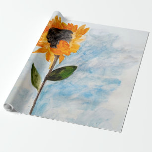 Waterverf Zonnebloemverf Cadeaupapier