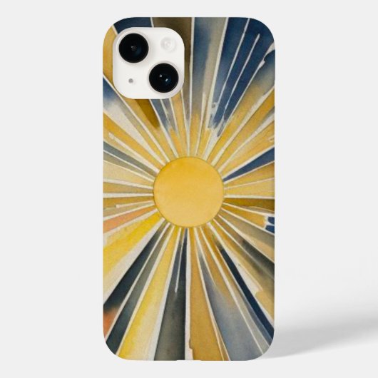 Waterverf zonnevlam Case-Mate iPhone case (Achterkant)