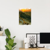 waterverf zonsondergang landschap met zen quote poster (Thuiskantoor)