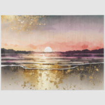 Waterverf Zonsondergang Serie Ontwerp 14