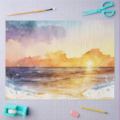 Waterverf Zonsondergang Serie Ontwerp 2 Tissuepapier (Craft)