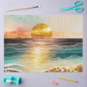 Waterverf Zonsondergang Serie Ontwerp 6 Tissuepapier (Craft)