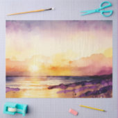 Waterverf Zonsondergang Serie Ontwerp 8 Tissuepapier (Craft)