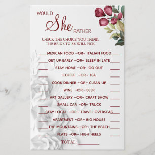 Waterverf Zou ze liever een douchespelkaart hebben Flyer