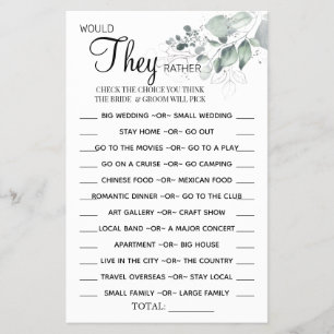 Waterverf Zouden ze liever een douchecaart hebben? Flyer