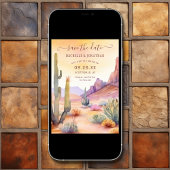 Waterverf Zuidwestelijke Woestijn en Cactus Bruilo Save The Date