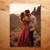 Waterverf zuidwestelijke woestijn foto bruiloft save the date