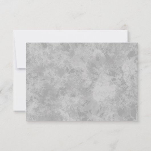 Waterverf Zwart & Grijs Harten Bruiloftsreceptie Kaart (Achterkant)