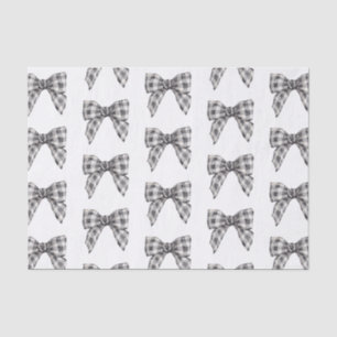 Waterverf Zwart-wit Buffel Plaid Bow Tissuepapier