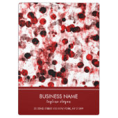 Waterverf zwarte en rode Stippen Klembord (Achterkant)