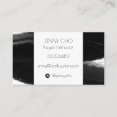 Waterverf zwarte inktverfstripppenseel visitekaartje (Achterkant)