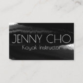 Waterverf zwarte inktverfstripppenseel visitekaartje (Voorkant)