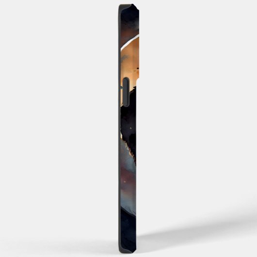 WATERVERF ZWARTE KAT MET VOLLEDIGE MOON Case-Mate iPhone CASE (Achterkant / Rechts)