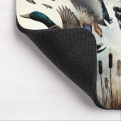 Waterverf zwarte labrador en eenden muismat (Hoek)