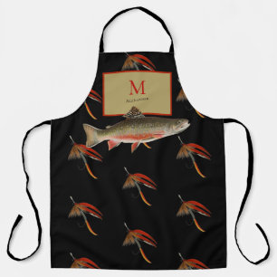 Waterverf zwarte-vliegforel schort