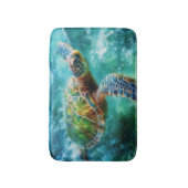Waterverf Zwemmen Zee Schildpad Badmat (Voorkant Verticaal)
