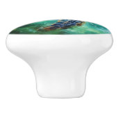 Waterverf Zwemmen Zee Schildpad Keramische Knop (Zijkant)