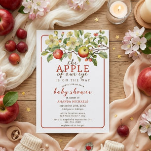 Waterverfappel onze oogappel herfst babyshower kaart