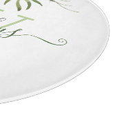 Waterverfblad Snijplank met Monogram (Hoek)