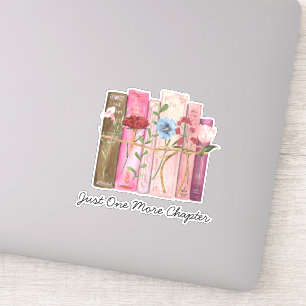 Waterverfboek Bloem Roze Paars Leescitaat Sticker