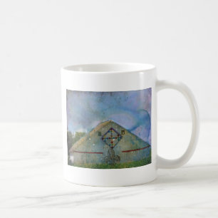 Waterverfgespatte schuur koffiemok