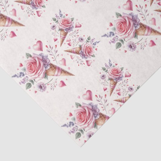 Waterverfijs met ijsjes Bruidsdiner Tissuepapier (Detail)