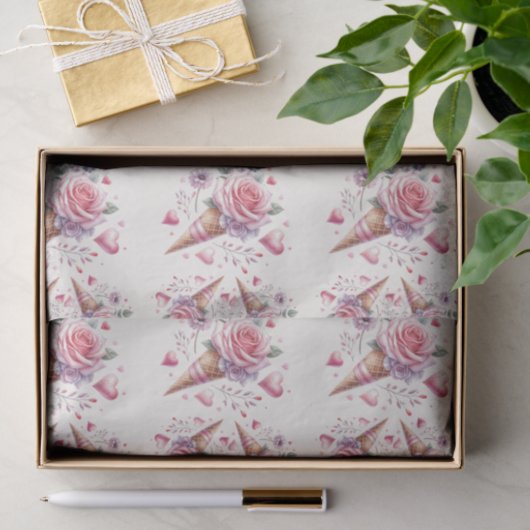 Waterverfijs met ijsjes Bruidsdiner Tissuepapier (Geschenk)