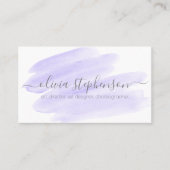 Waterverfpenseelstreek Blush Lilac Visitekaartje (Voorkant)