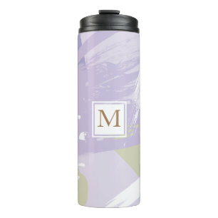 Waterverfpenseelstreek Monogram Thermische Tumbler Thermosbeker