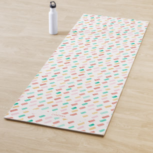 Waterverfpenseelstreken Patroon Yoga Mat