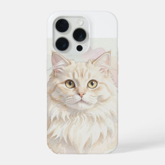 Waterverfportret van Perzische kat iPhone 15 Pro Hoesje
