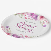 Waterverfrozen Bruiloftsshower Papieren Bordje (Gekanteld)