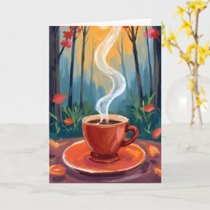 Waterverfschildering koffiemok kaart