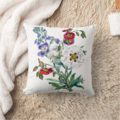 Waterverfschildering met vintage bloemenboeket kussen (Deken)