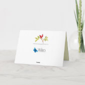 Waterverfschildering van rozenbottels kaart (Achterkant)