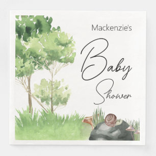 Waterverfslak in het Park Baby Shower Servet