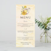 Waterverfteepartij bruidsdouche menu (Staand voorkant)