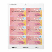 Waterverven Adres Etiket (Full Sheet)