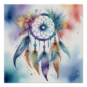 Waterverven Dreamcatcher Perfect Poster